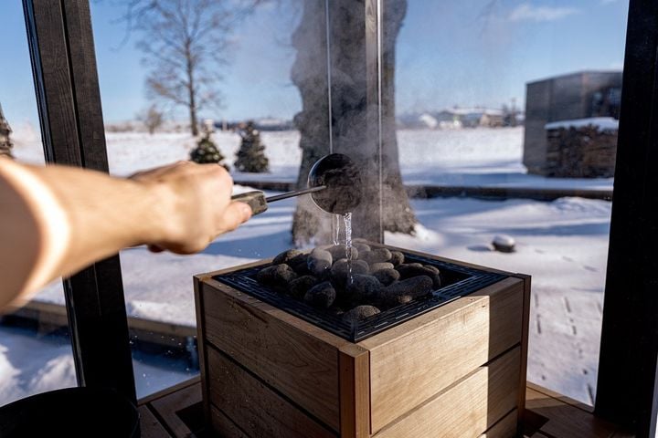 A sauna.